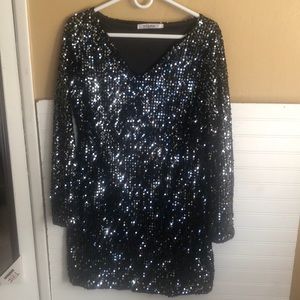 Sequins black dress
